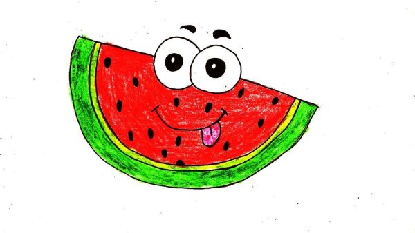 Арбуз с глазками для детей