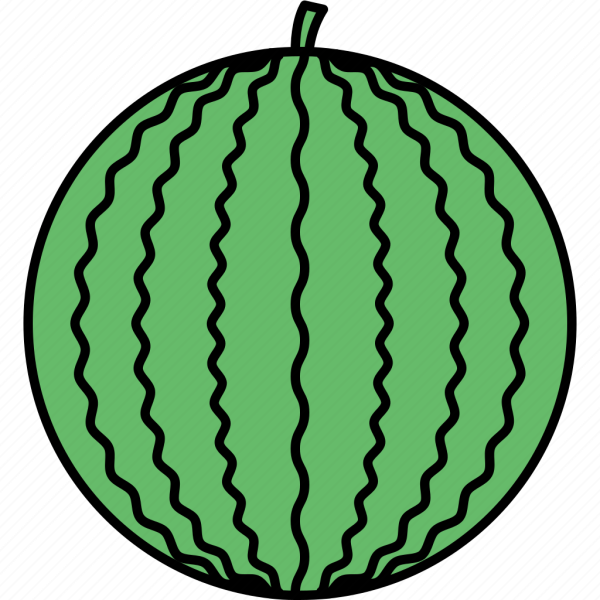 Нарисовать Арбуз круглый