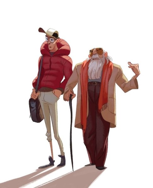 Мультяшный дед