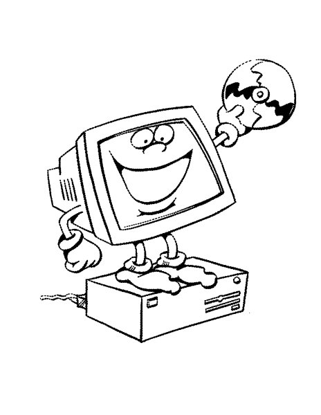 Компьютер мультяшный