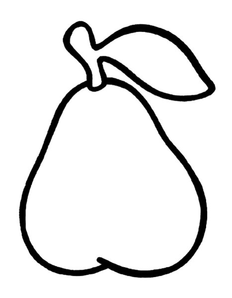 Груша раскраска