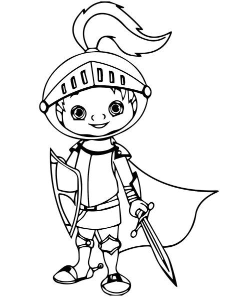 Рыцари. Раскраска