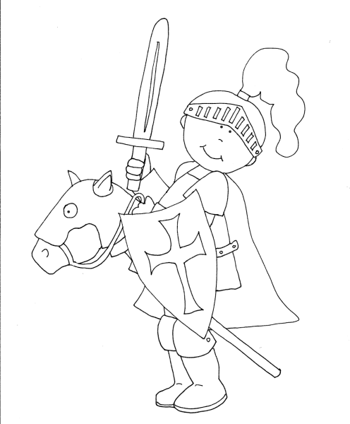 Рыцарский турнир раскраска для детей