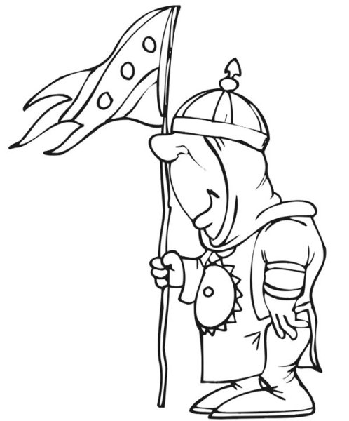 Много Рыцари раскраска