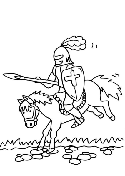 Раскраска сказочный рыцарь
