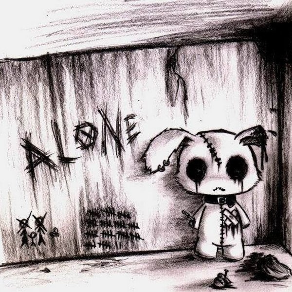 Грустные мультяшные девочки