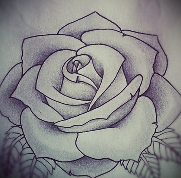 Эскизы татуировок розы