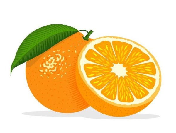 Апельсины мультяшные