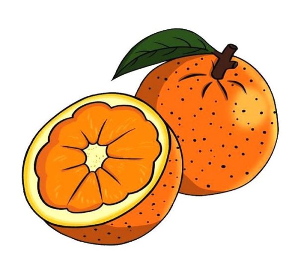 Апельсин рисунок для детей