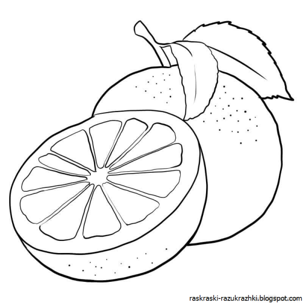 Апельсин раскраска