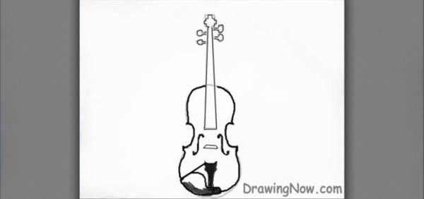 Скрипка рисунок карандашом