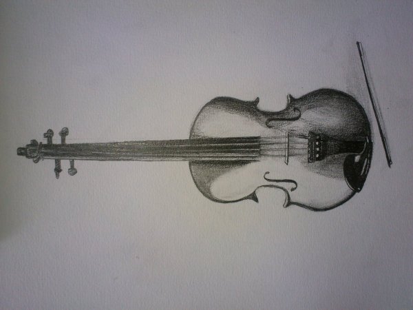 Скрипка для разукрашивания