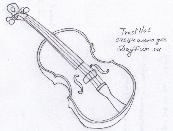 Скрипка рисунок