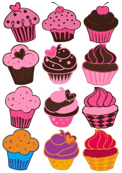 Наклейки пироженки