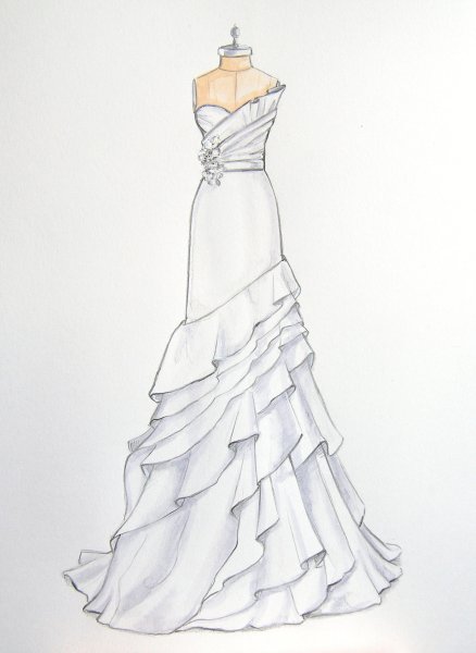 Платье рисунок