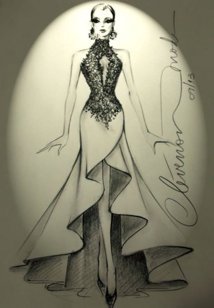 Картинки для срисовки платья