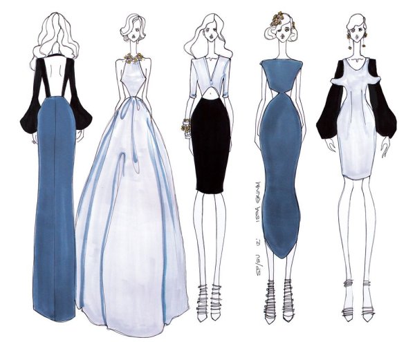 Платье рисунок