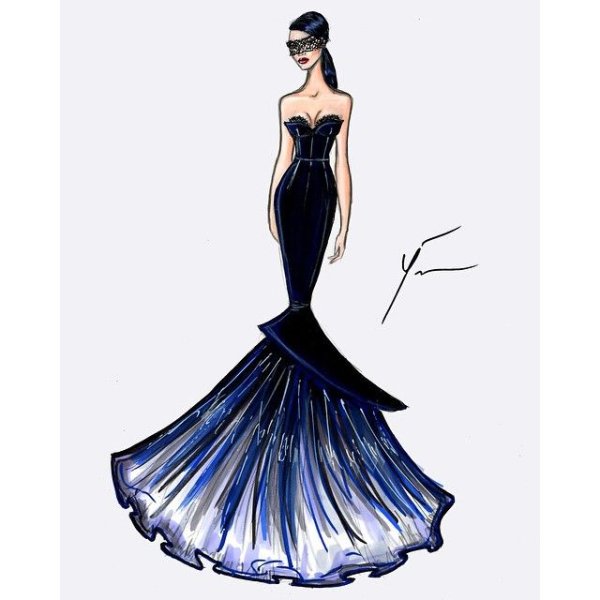 Эскизы вечерних платьев