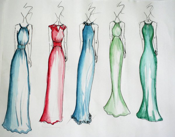 Платье рисунок