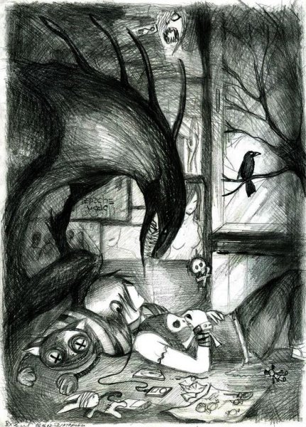 Рисунки мрачные простые