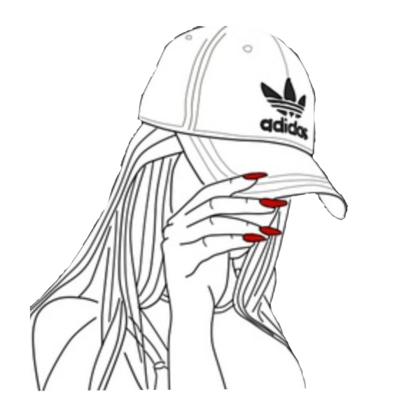Девушка в кепке рисунок