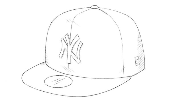 Кепка рисунок срисовать