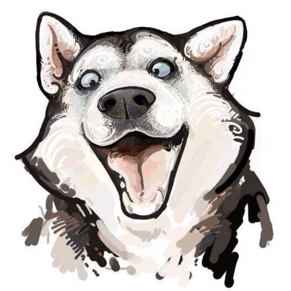 Смешная собака рисунок