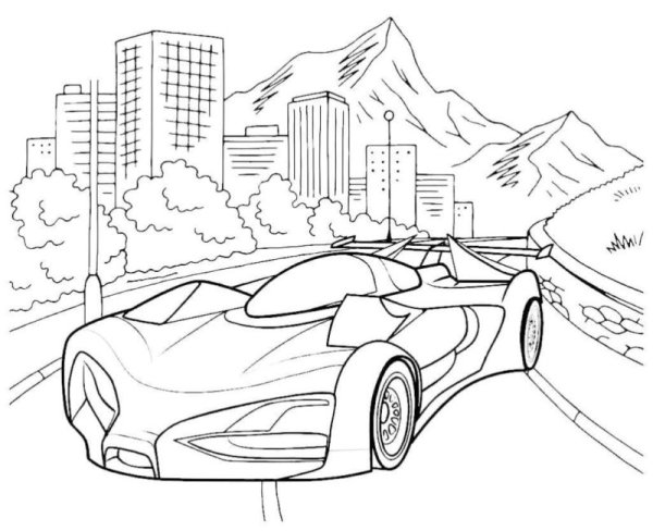 Тачки хот Вилс раскраска