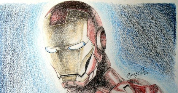 Железный человек красками