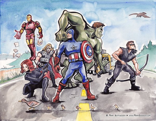 Нарисовать Мстителей