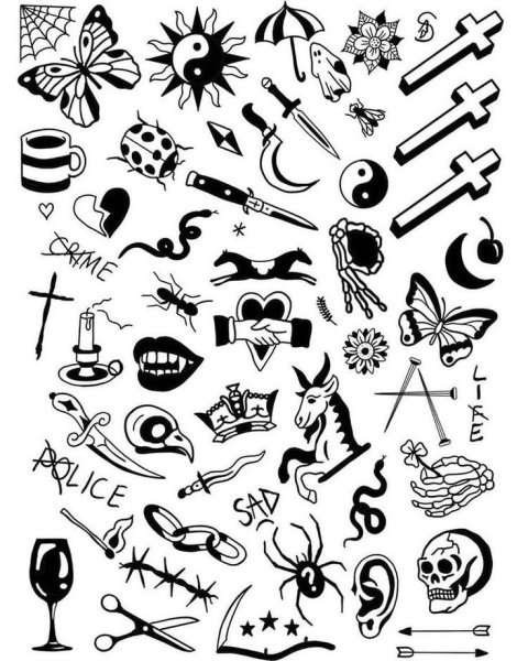 Эскизы татуировок небольшие