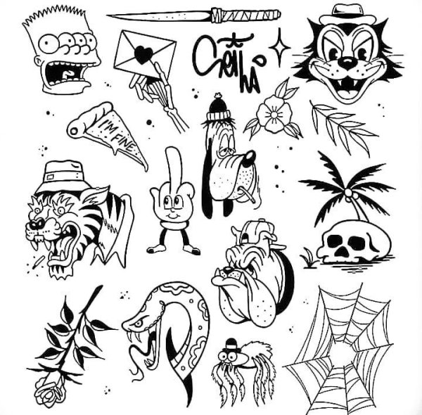 Подборка эскизов тату