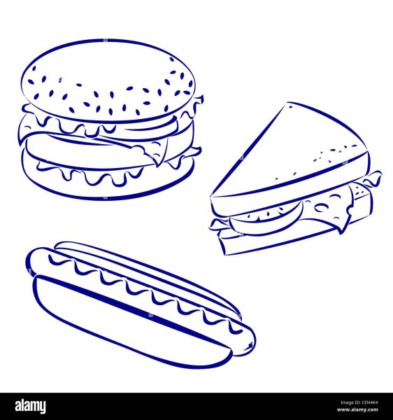 Хот дог гамбургер вектор