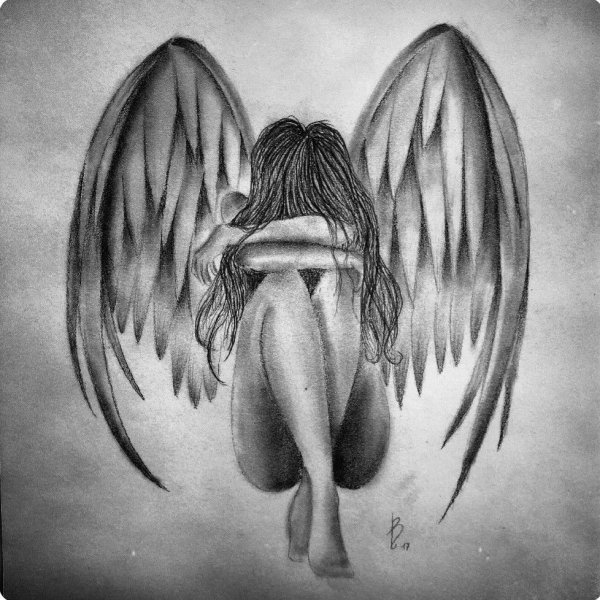 Ангел карандашом