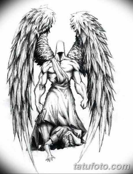 Татуировка ангел эскиз