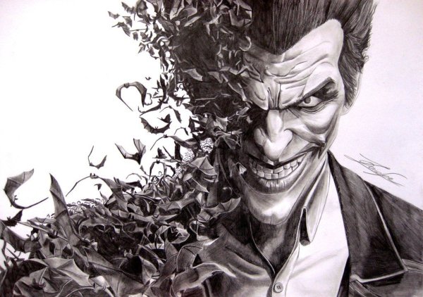 Джокер из Бэтмена рисунок