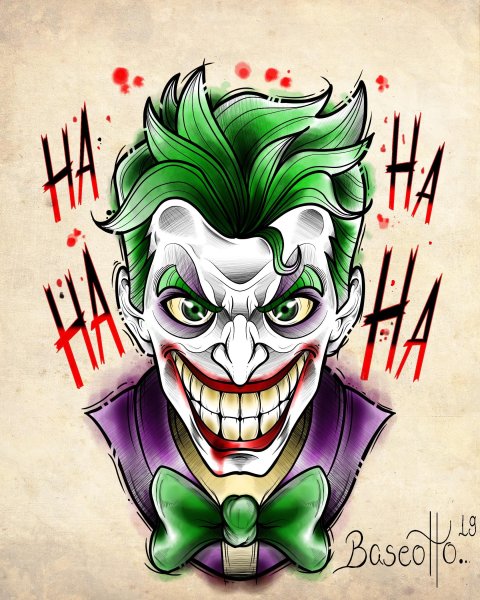 Джокер тату рисунок