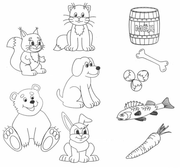 Упражнения Найди одинаковые предметы