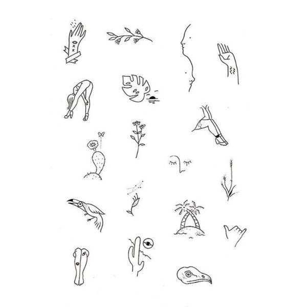 Татуировка одной линией эскизы