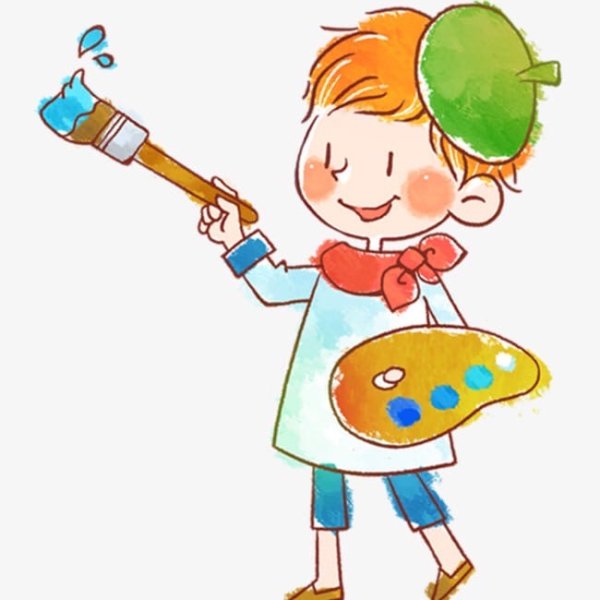 Ребенок с кисточкой