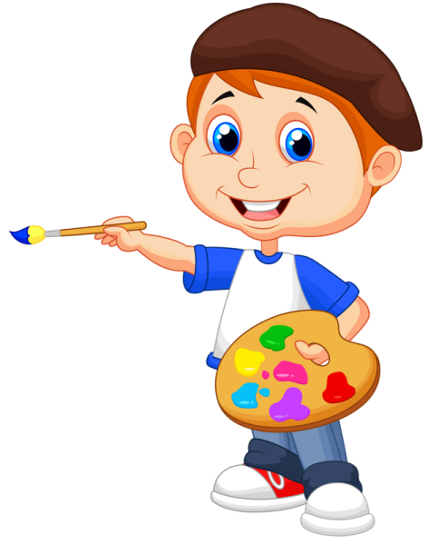 Художник на прозрачном фоне