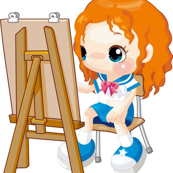 Художница мультяшный