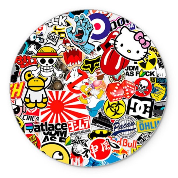 Круглые Стикеры наклейки