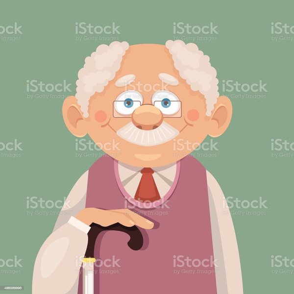 Мультяшное лицо дедушки