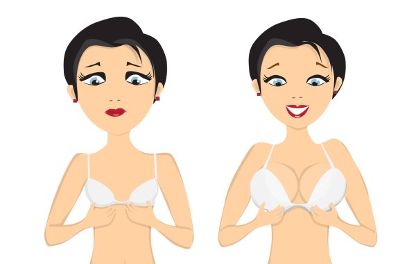 Женский бюст мультяшный