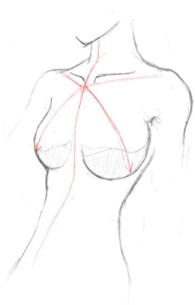Нарисованная грудь
