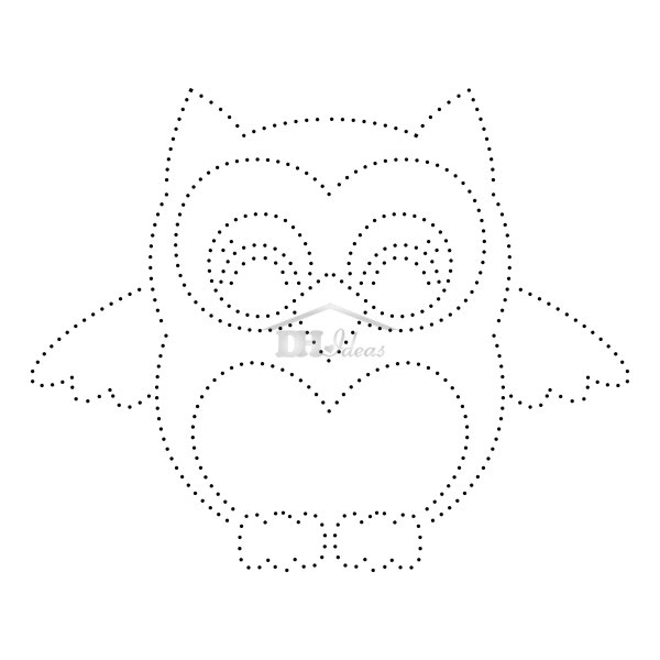 Сова трафарет