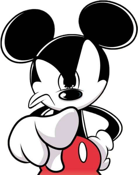 Микки Маус арт черно белый