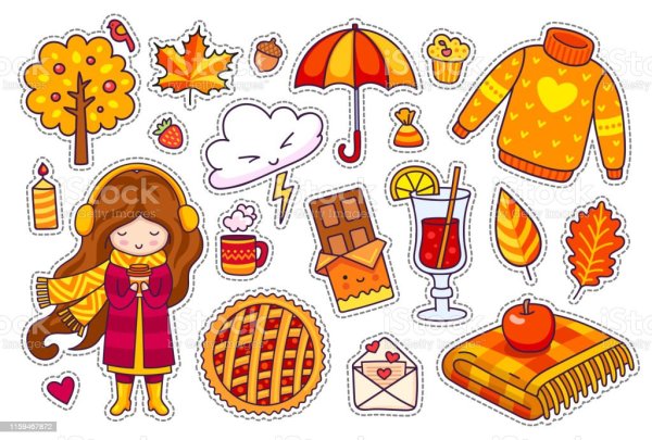 Стикеры на осеннюю тему