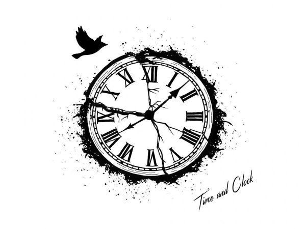 Часы тату эскиз